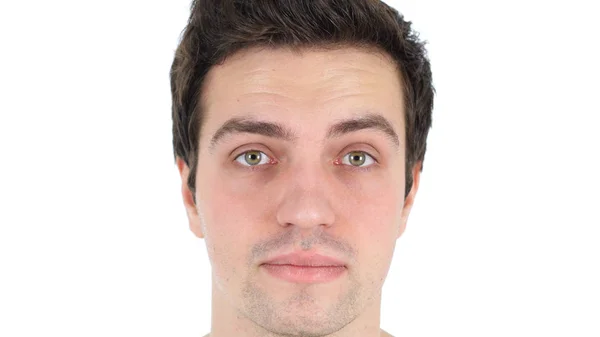 Pohledný muž tvář zblízka — Stock fotografie