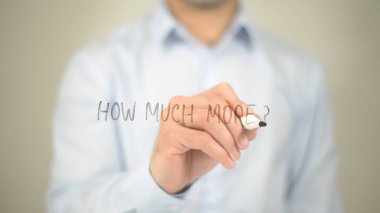 Ne kadar? , adam şeffaf ekran üzerine yazma