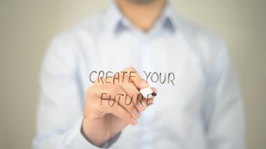 Your gelecek, şeffaf ekranda yazma adam yaratmak