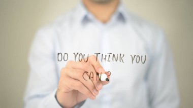 Sence, ya sen? , adam şeffaf ekran üzerine yazma