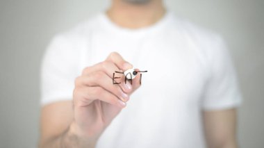 Yemek, dostum şeffaf ekranda yazma