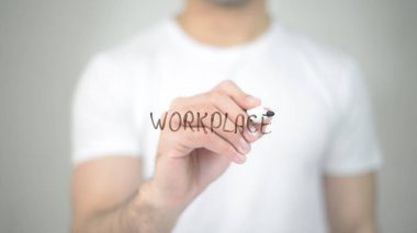 İş yeri, Saydam Ekranda Yazan Adam