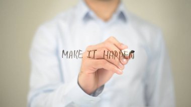 Happen, şeffaf ekranda yazma adam olun