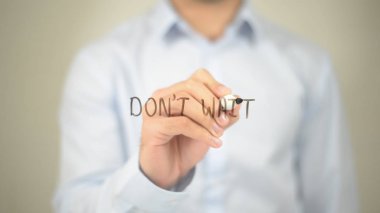 Şeffaf ekranda yazma adam beklemeyin