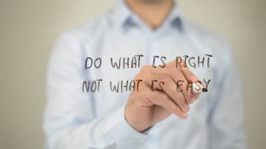 Ne olduğunu doğru değil ne kolay, şeffaf ekranda yazma adam yapmak