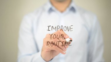 Your rutin, adam şeffaf ekranda yazma geliştirmek