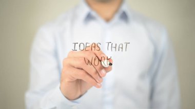 İş, fikir dostum şeffaf ekran üzerine yazma