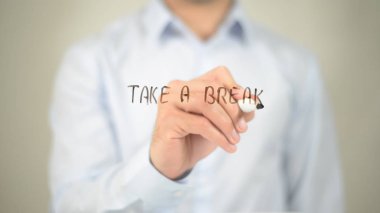 Bir ara ver, şeffaf ekranda yazma adam