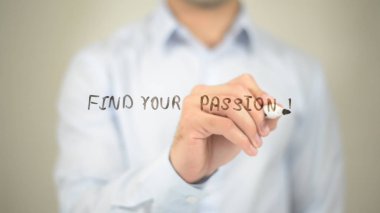 Sizin tutku, şeffaf ekranda yazma adam bulmak