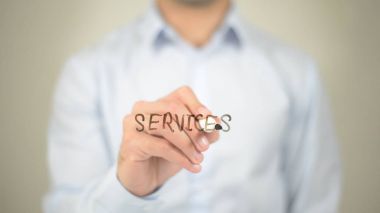 Hizmetleri, dostum şeffaf ekranda yazma