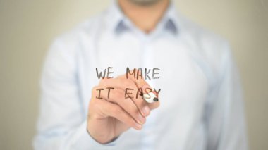 Biz kolay, şeffaf ekranda yazma adam olun