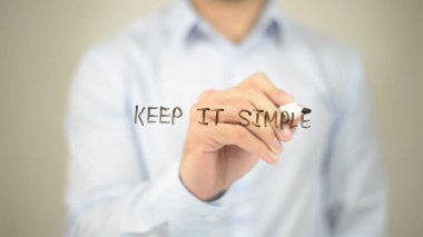 Basit, şeffaf ekranda yazma adam tutmak