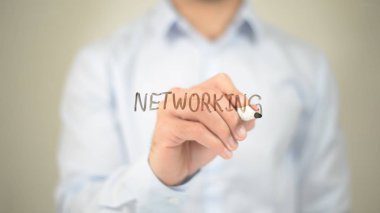 Nerworking, adam şeffaf ekranda yazma