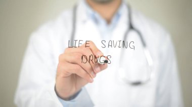 Uyuşturucu, şeffaf ekranda yazma doktor cankurtaran