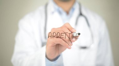 İştah, şeffaf ekranda yazma doktor