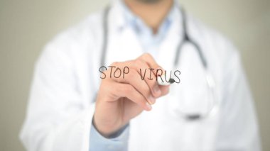 Durmak virüs, şeffaf ekranda yazma doktor