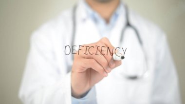Eksikliği, şeffaf ekranda yazma doktor