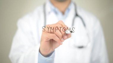 Belirtiler, şeffaf ekranda yazma doktor