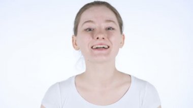 Kameraya konuşurken, Online Video Chat genç kadın tarafından