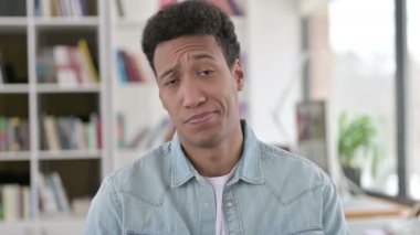 Abusive Young African American Man Showing Middle Finger 