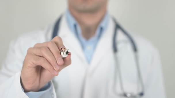 Maladie respiratoire, Docteur écrivant à l'écran — Video