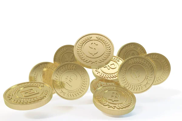 ゴールド コインの山 — 图库照片