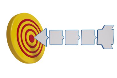 Ok hedefe Ppt arka plan gösterir