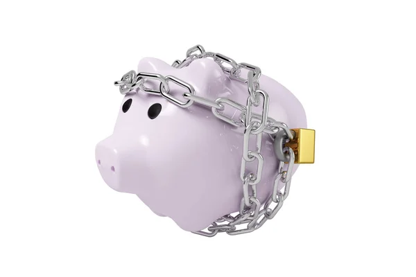 Bundled Piggy Bank, Lock Piggy Bank  . — Fotografia de Stock