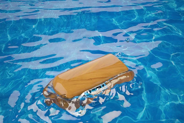 A small wooden boat overturned,part 4. 3D illustration. — Stock Photo, Image