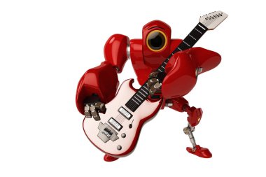 Bir robot bir gitar çalmak