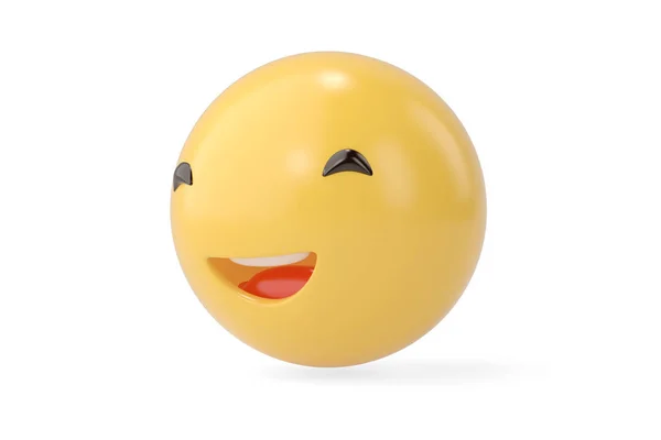 Velký úsměv emoticon.3d obrázek. — Stock fotografie