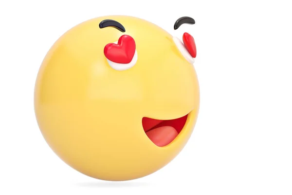 Miłość emoticon.3d ilustracji. — Zdjęcie stockowe