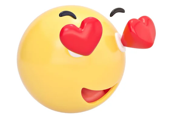 Emoticones del enamorado.Ilustración 3D . —  Fotos de Stock