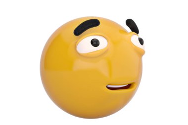Hayal kırıklığına emoticon.3d illüstrasyon.