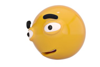Hayal kırıklığına emoticon.3d illüstrasyon.