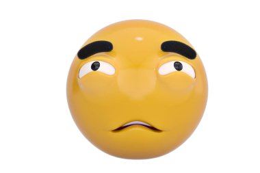 Komik emoticon.3d illüstrasyon.