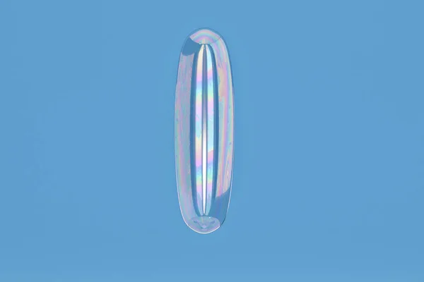 Bubble alfabeto I su sfondo blu includono path.3D illustratio — Foto Stock