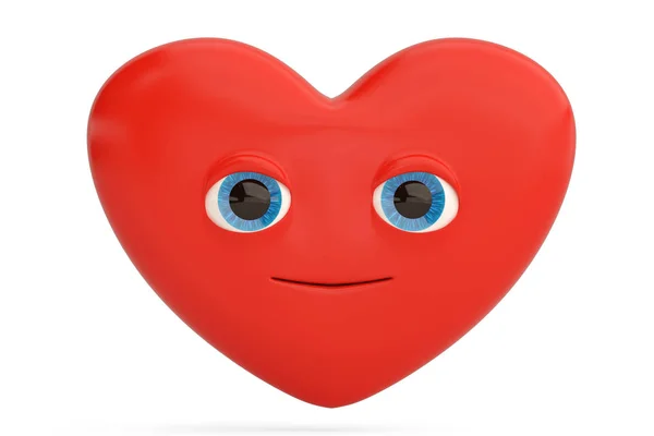 Χαμόγελο πρόσωπο emoticon καρδιά με καρδιά emoji.3d εικονογράφηση. — Φωτογραφία Αρχείου