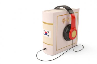 Öğrenme diller online sesli kavramı kitap ve kulaklık