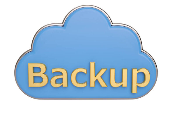 Иконка "Облако резервного копирования" на белом фоне.
.