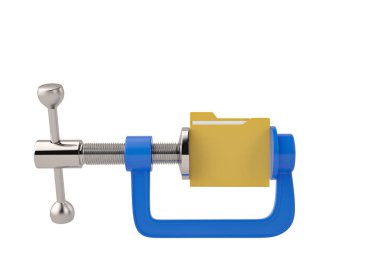 G kelepçe üzerinde beyaz arka plan 3d çizim dosyası