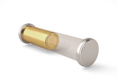 Altın Bar.3D illüstrasyon yükleme.