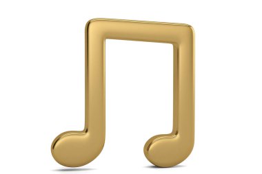 Altın müzik note.3d illüstrasyon.