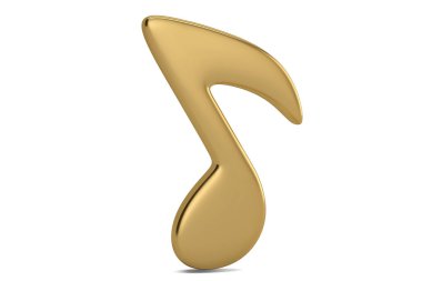 Altın müzik note.3d illüstrasyon.