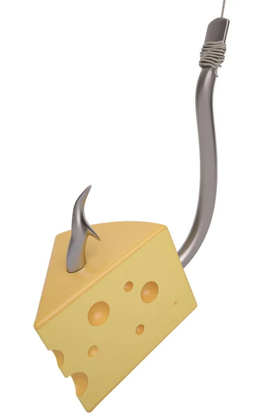 Сыр на крючке . — стоковое фото
