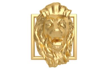 Kingsday aslan başı. 3D çizim.