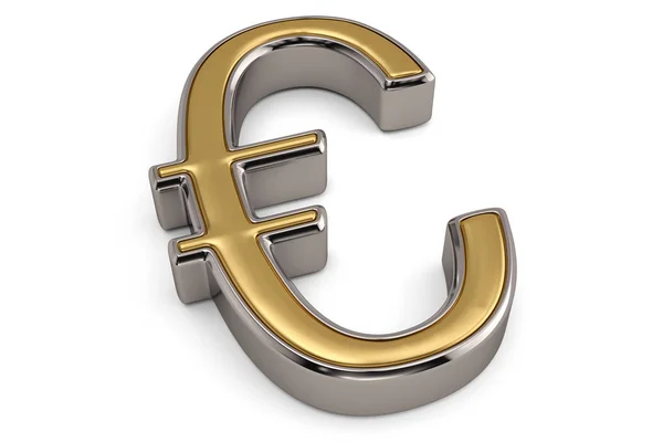 Το σύμβολο του ευρώ σε εικονογράφηση λευκό background.3d. — Φωτογραφία Αρχείου