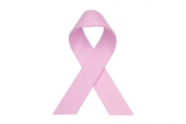 White.3D illüstrasyon izole pembe meme kanseri şerit.