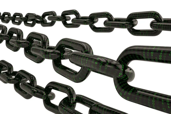 Illustrazione digitale chain links.3D . — Foto Stock