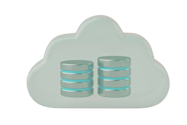 Cloud computing y concepto de almacenamiento remoto de datos clou azul brillante — Foto de Stock